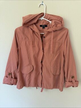 MINE Hooded Utility Jacket in Dusty Rose
